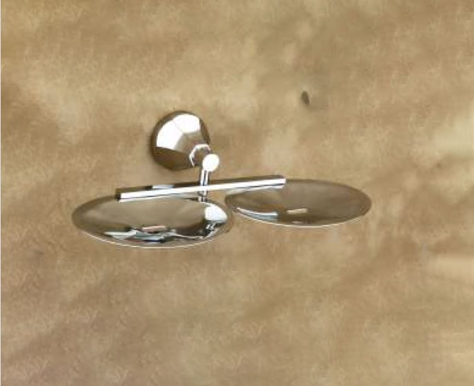 CRYSTAL Double Soap Dish Stainless Steel Bathroom Commercial Hotel Spa Wall Mount Heavy-Duty Anti-Rust Waterproof Easy Clean Professional Grade Durable Dual Compartments Rustproof Hygienic Crystal Clear Finish Space Saving Modern Luxury Secure Mounting